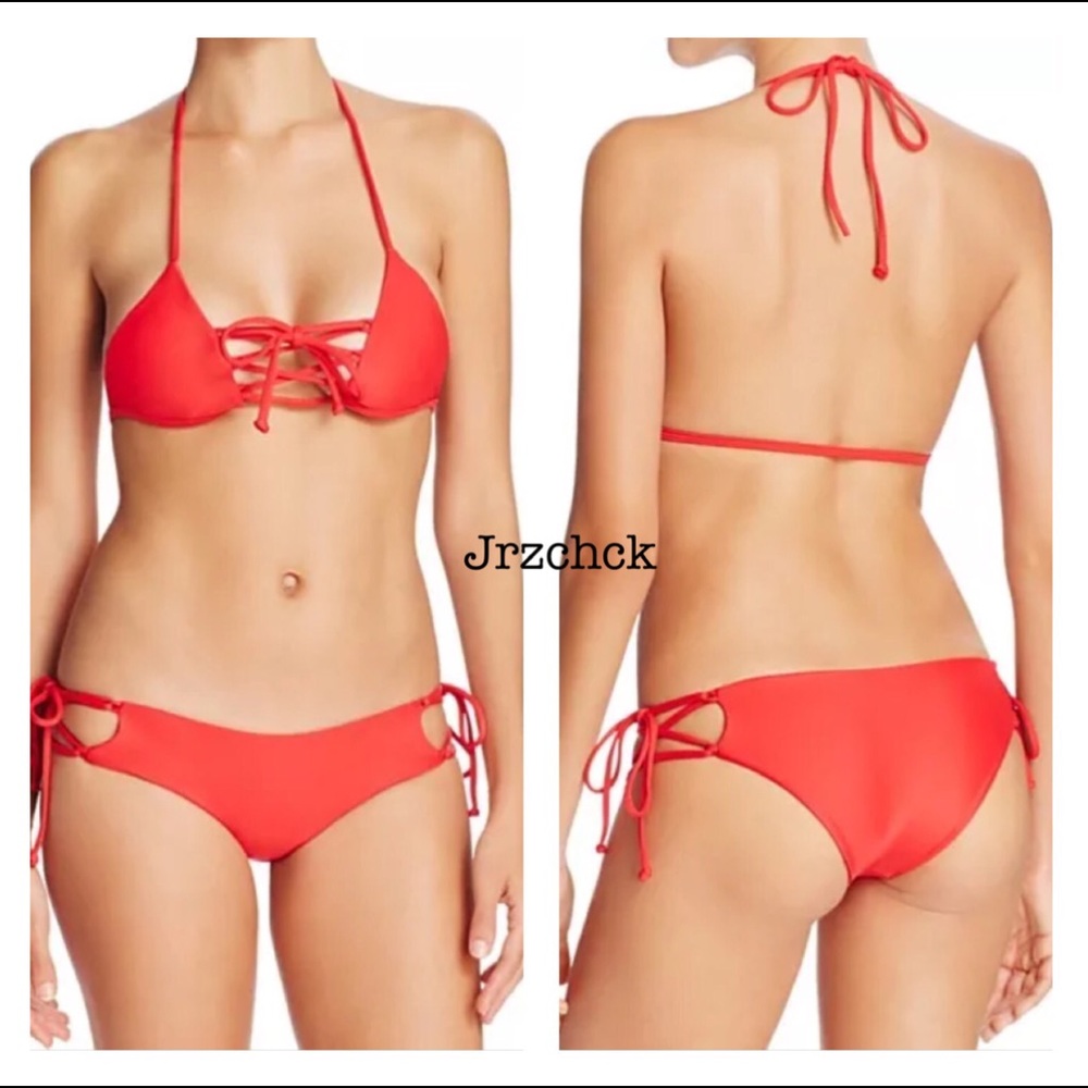 NWT 2 PC Lovers + Friends Lace Up Bikini Swimsuit